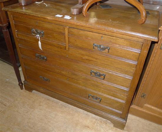 Edwardian oak chest of drawers(-)